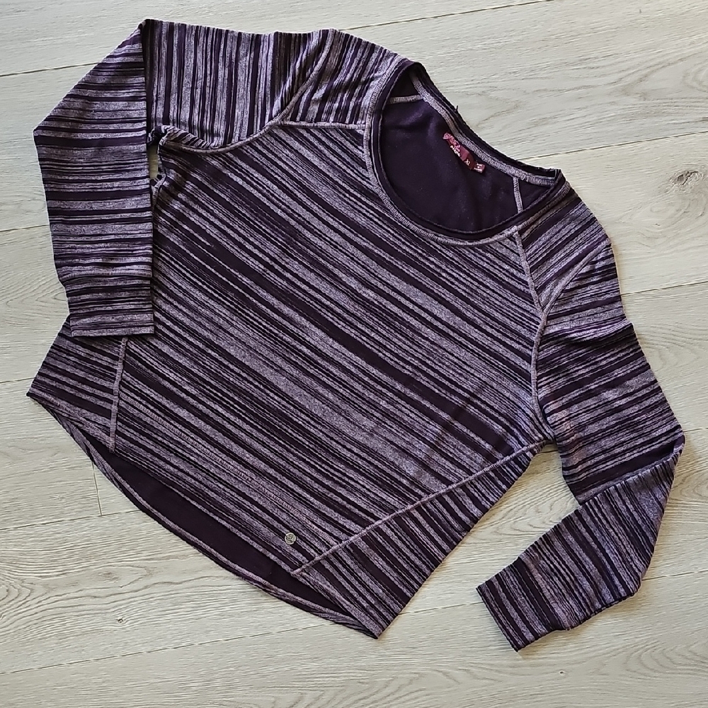 prAna‎ Activewear Yoga Scoop Neck Relaxed Fit Longsleeve Shirt, XL